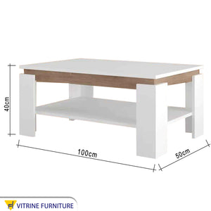 White rectangular table
