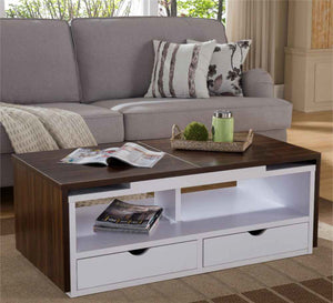 Rectangular table with internal storage