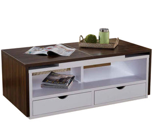 Rectangular table with internal storage