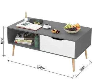 Coffee table in grey and white