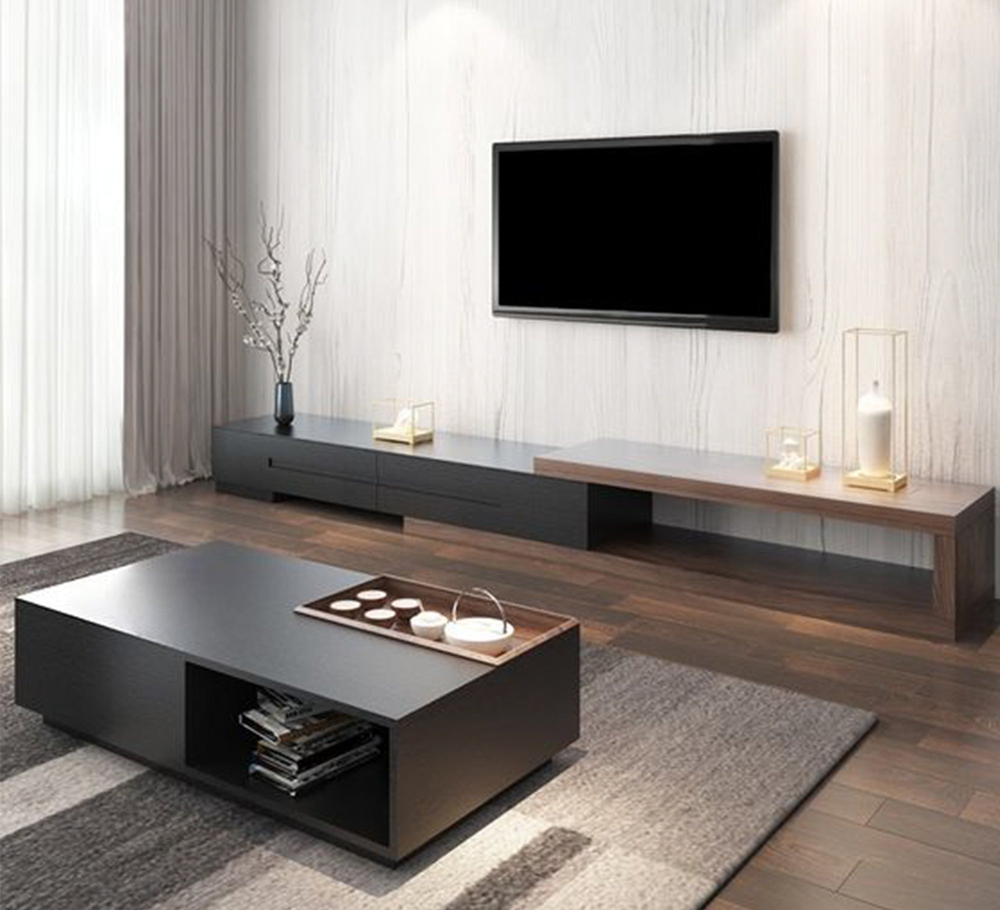 Modern TV unit and table