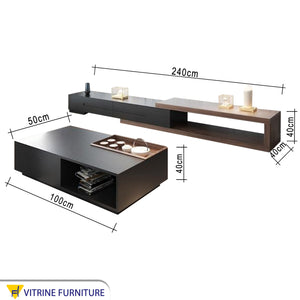 Modern TV unit and table
