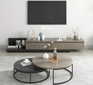 TV unit and circular center tables