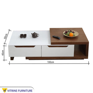 Multi-surface table and modern TV unit