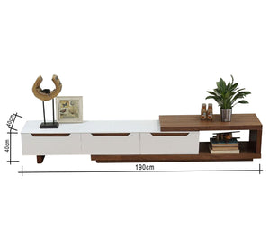 Multi-Surface Table + Modern TV Unit Elegance