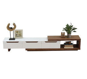 Multi-Surface Table + Modern TV Unit Elegance