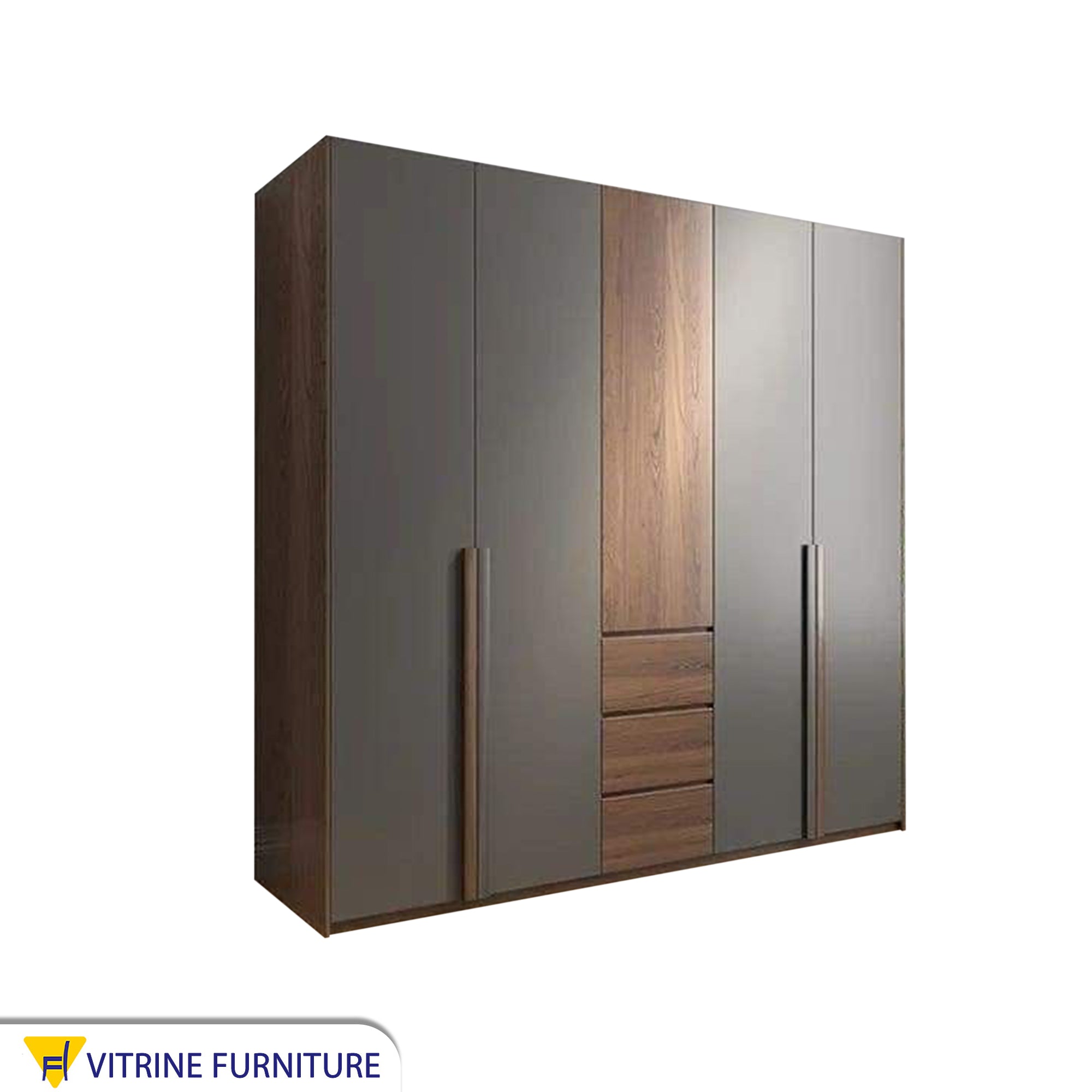 Large Wardrobes Stylish Black & Brown Wood Design