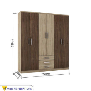 Spacious Beige & Brown Wardrobe Masterpiece