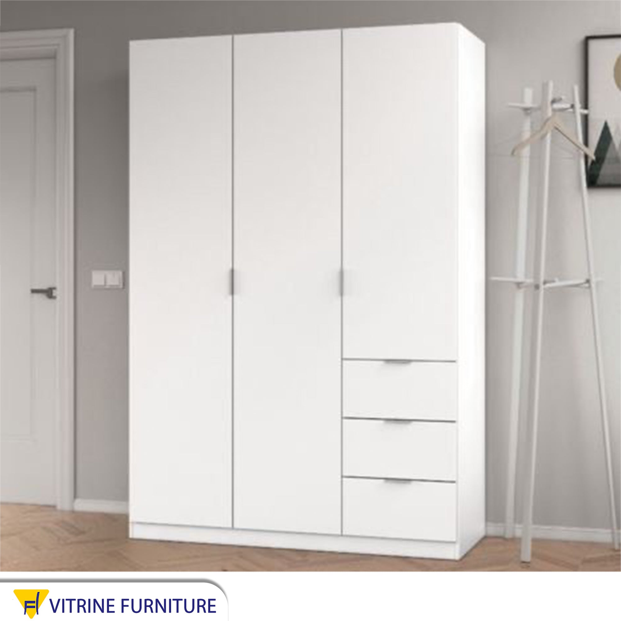 Modern White Wardrobe in Sleek & Spacious Design