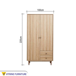 Elegance Wardrobe with Beige, High Legs, Modern Design