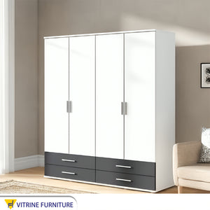 Large Black & White Wardrobes Modern Storage