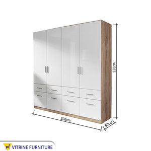 Large White Beige Wardrobe Elegant & Spacious