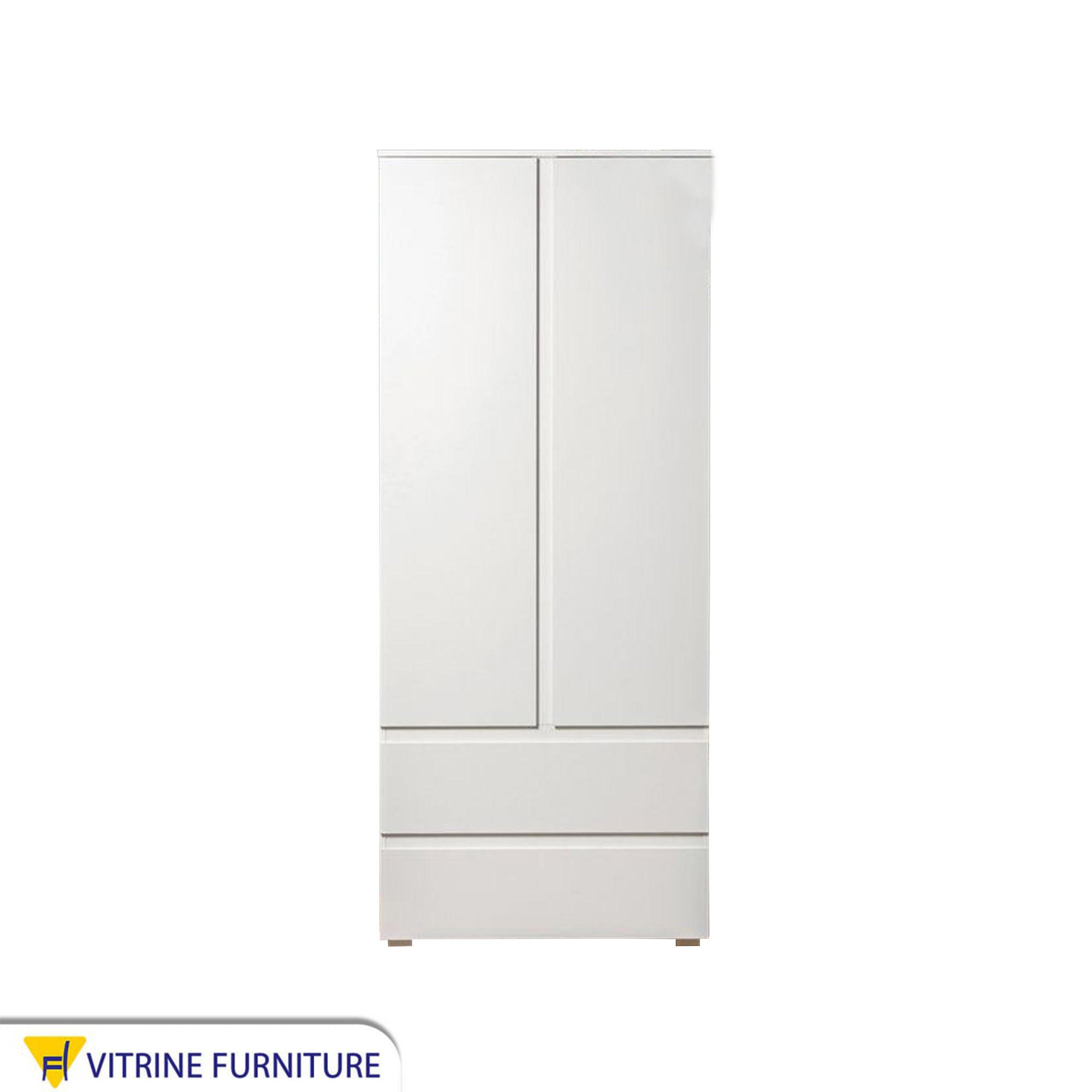 Sleek White Wardrobe for Stylish Kids