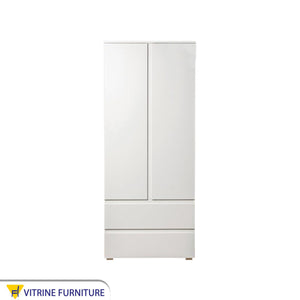 Sleek White Wardrobe for Stylish Kids