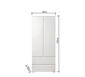 Sleek White Wardrobe for Stylish Kids