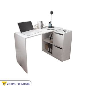 White Youth Study Desk: Sleek, Stylish, Functional