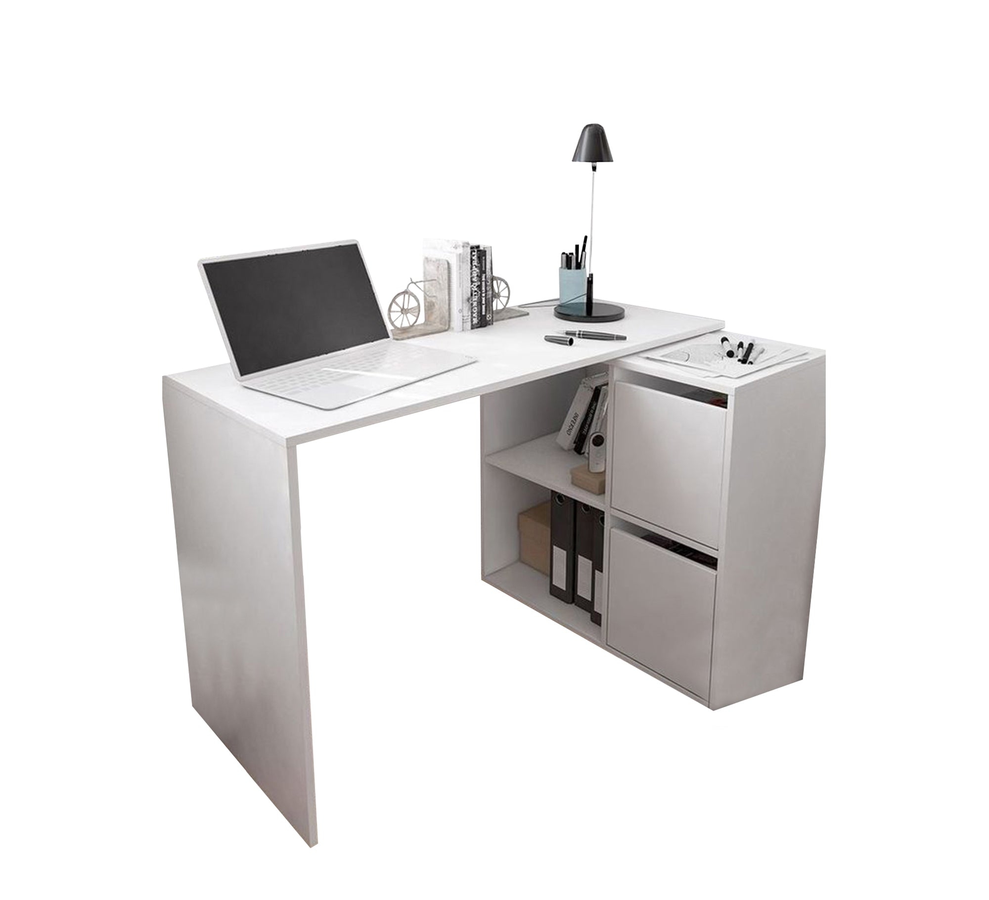 White Youth Study Desk: Sleek, Stylish, Functional