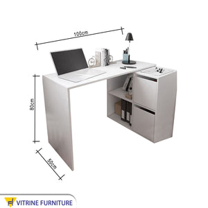 White Youth Study Desk: Sleek, Stylish, Functional