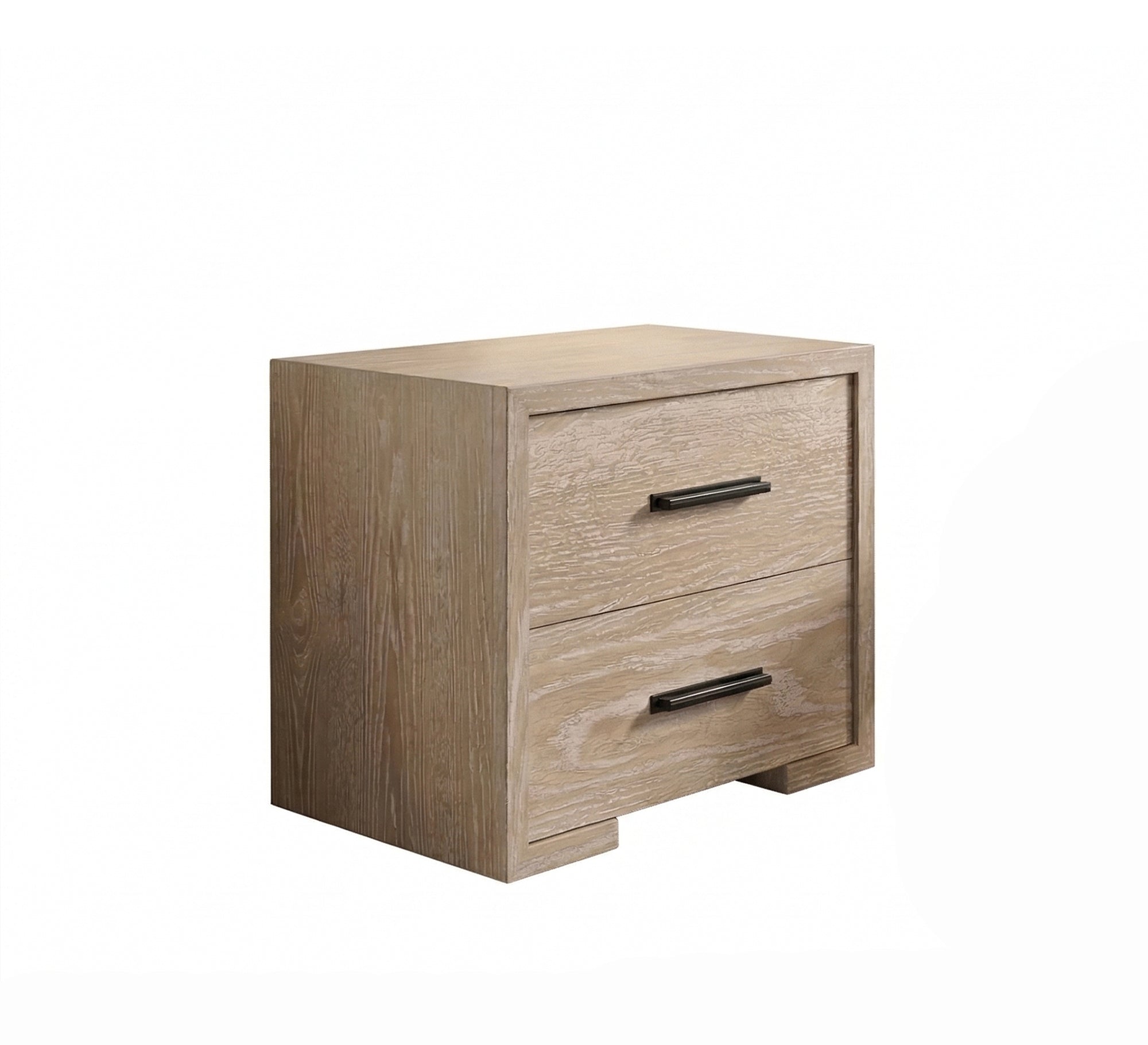 Bedroom with two drawers, beige wood