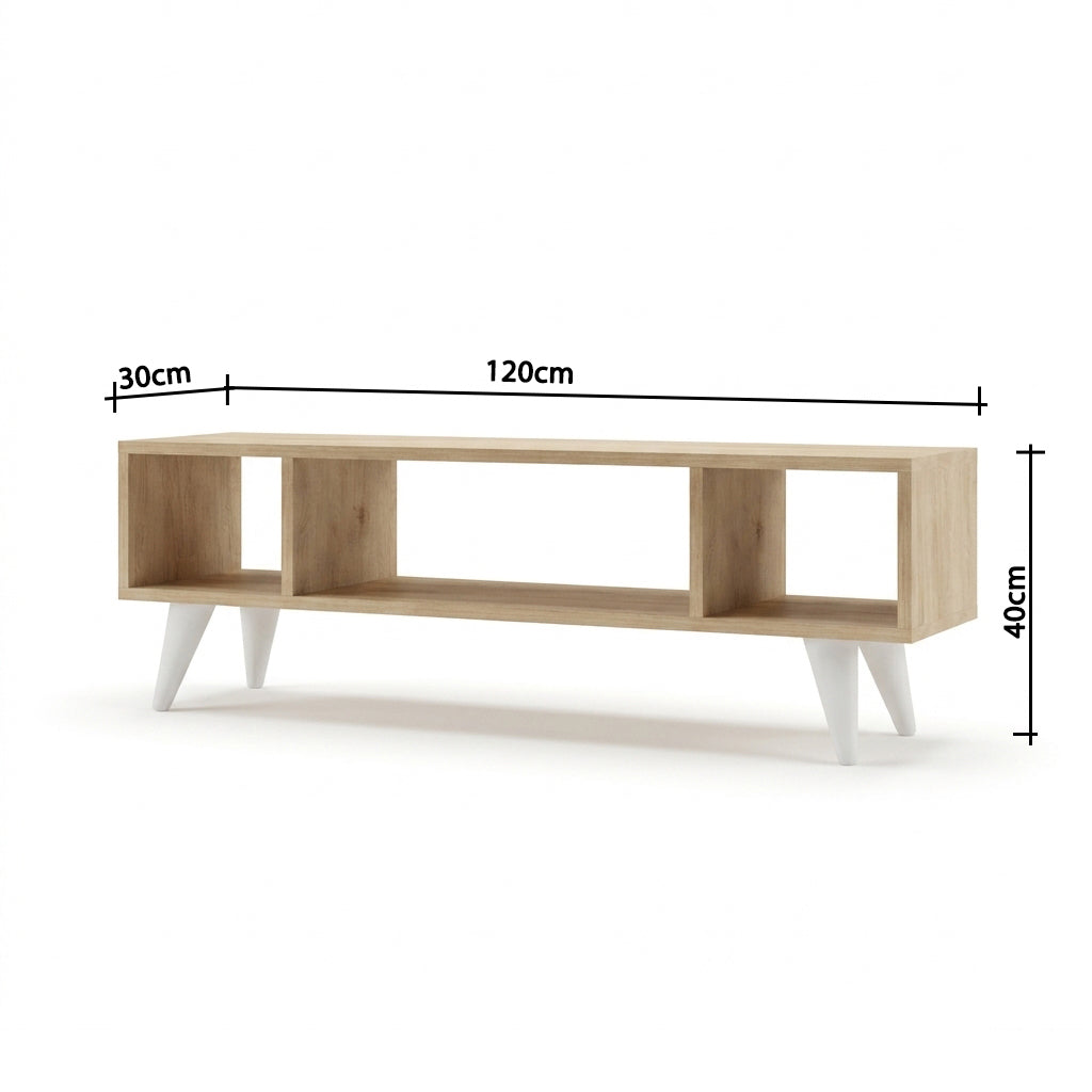 TV unit with open shelves