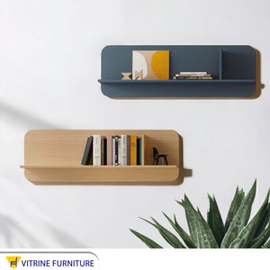 2 wall shelves with an innovative design