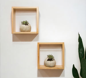 2 wall shelves made of Musky wood