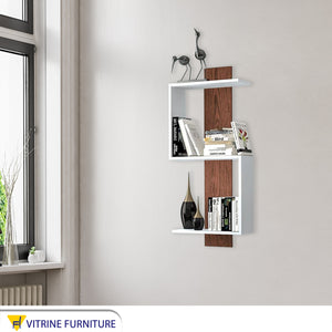 White wall shelf with elegant design