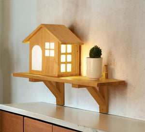 Cottage shaped wall shelf