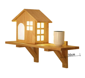 Cottage shaped wall shelf