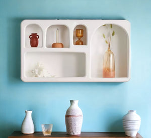 White decorative wall shelf