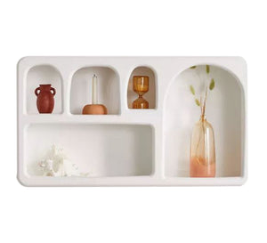 White decorative wall shelf