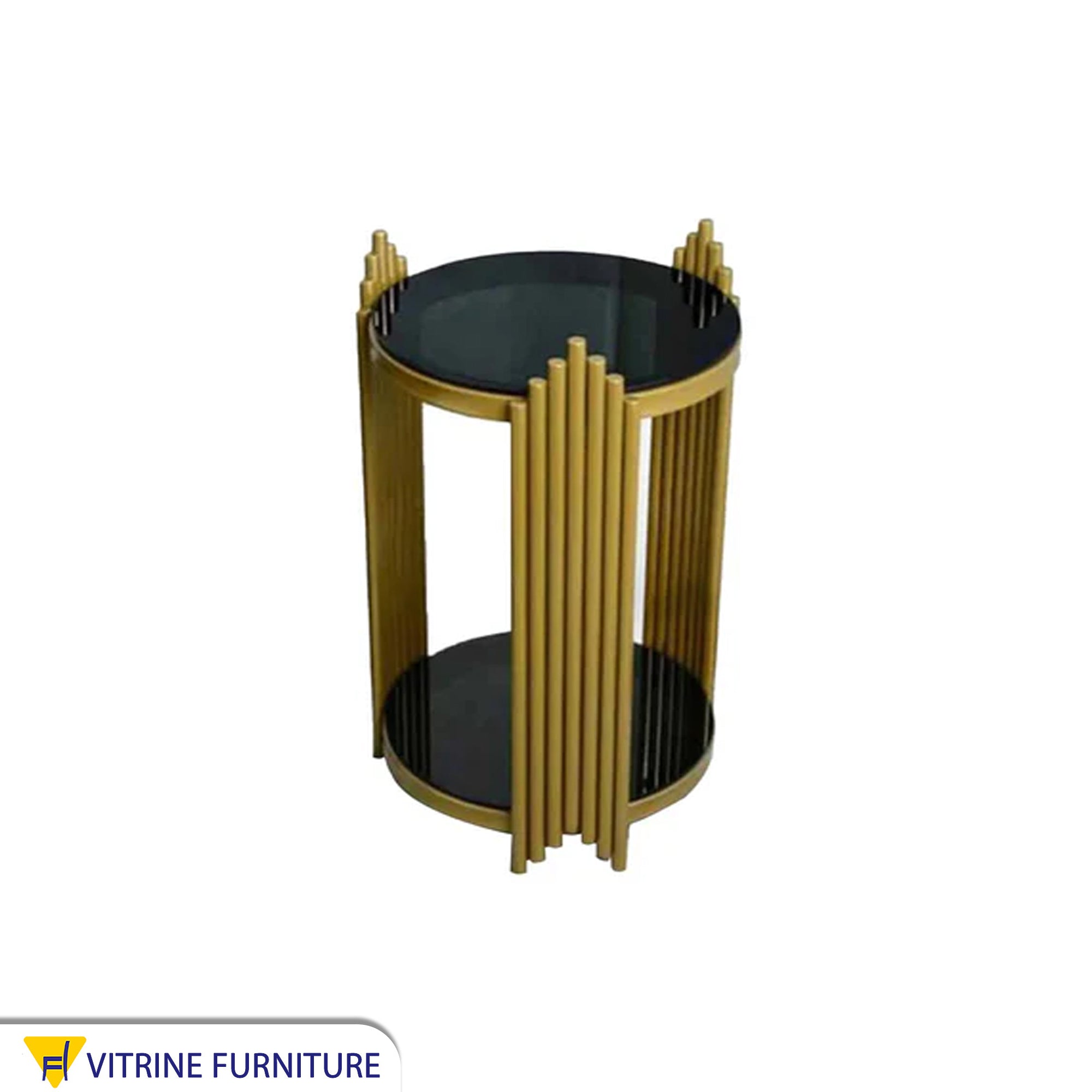 Small coffee table in black and gold