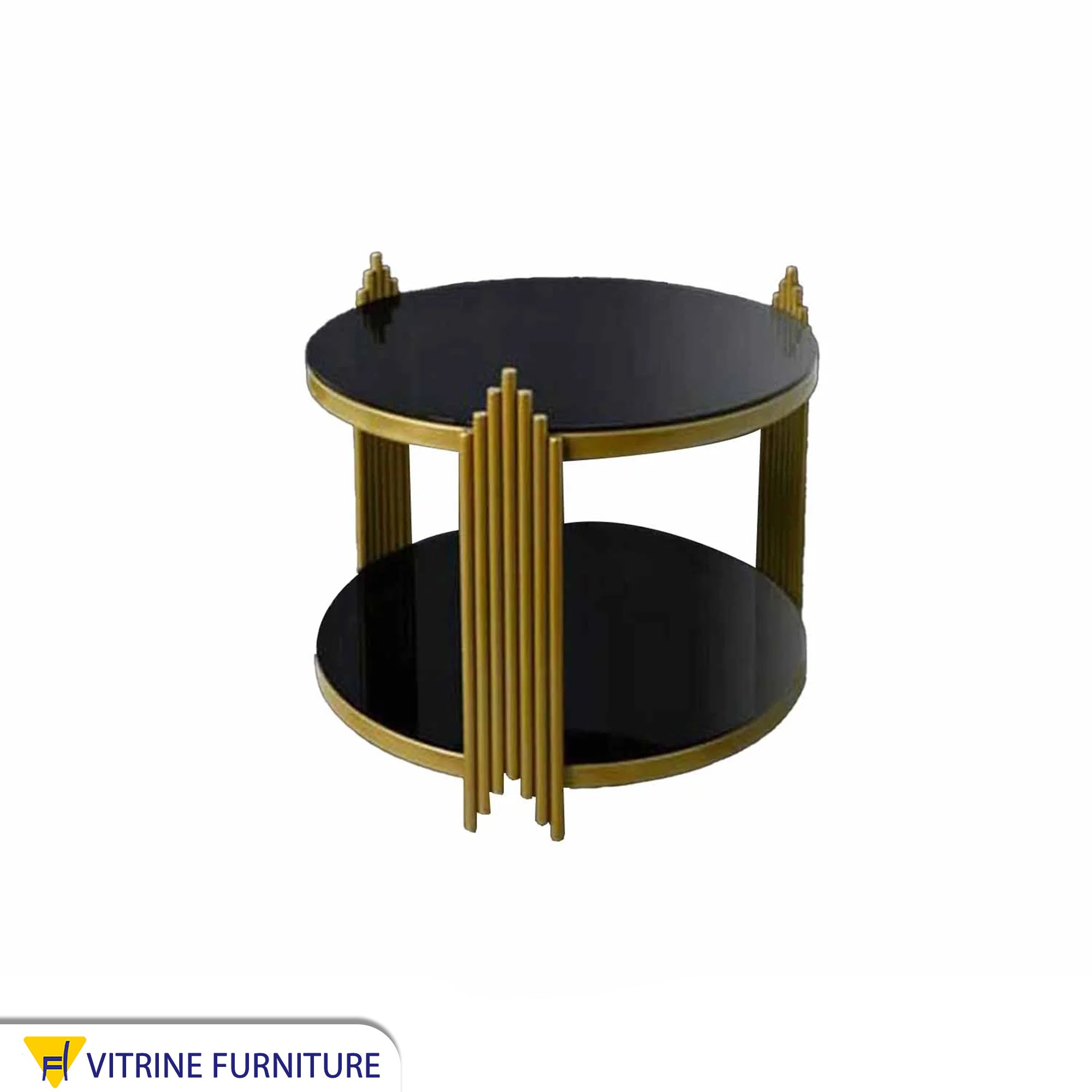 Large coffee table in black and gold