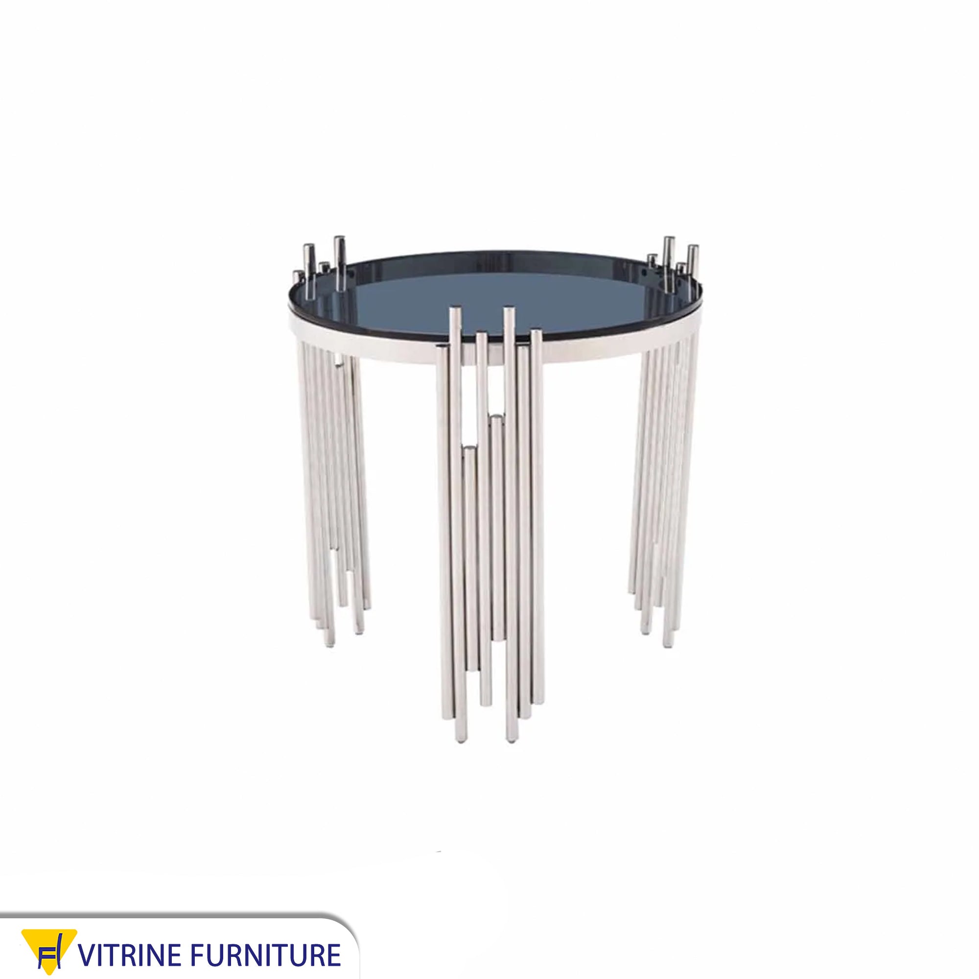 Silver table with modern design