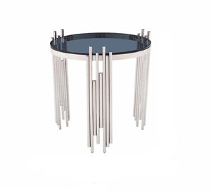 Silver table with modern design