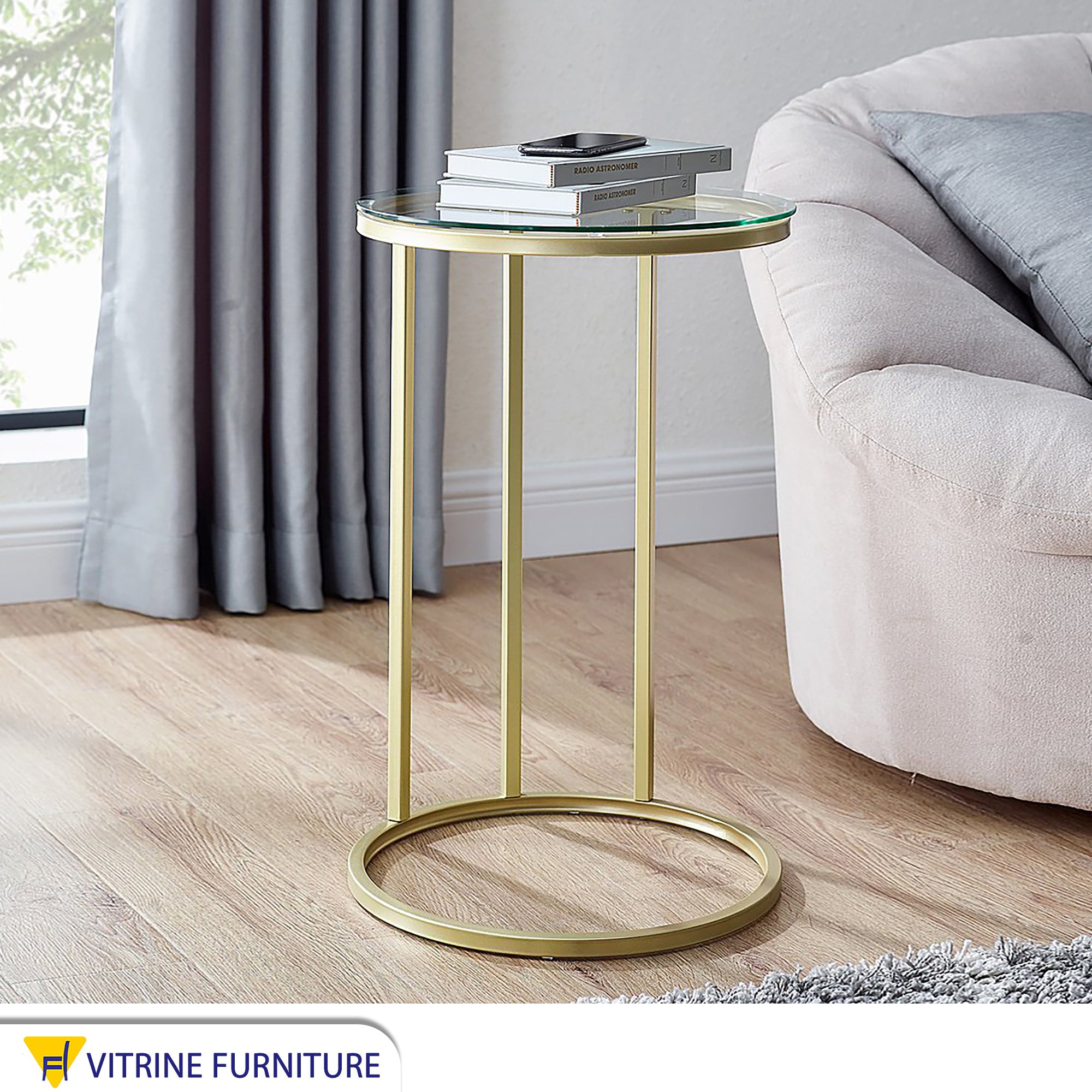 Gold coffee table for small spaces