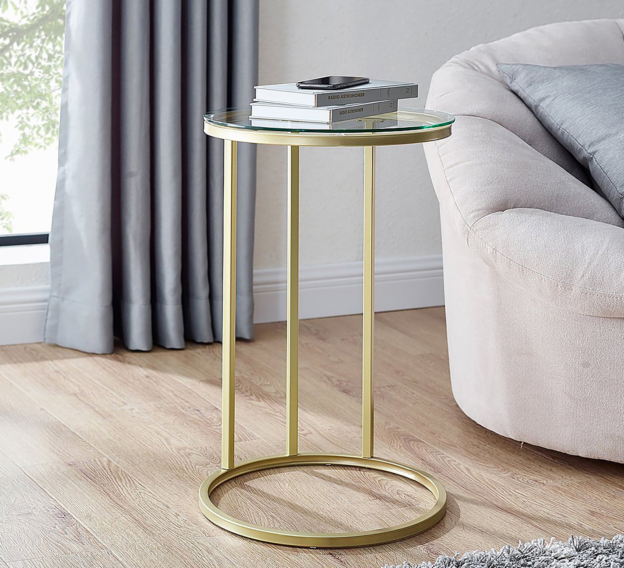 Gold coffee table for small spaces