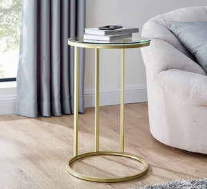 Gold coffee table for small spaces