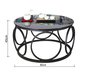 Circular table in black