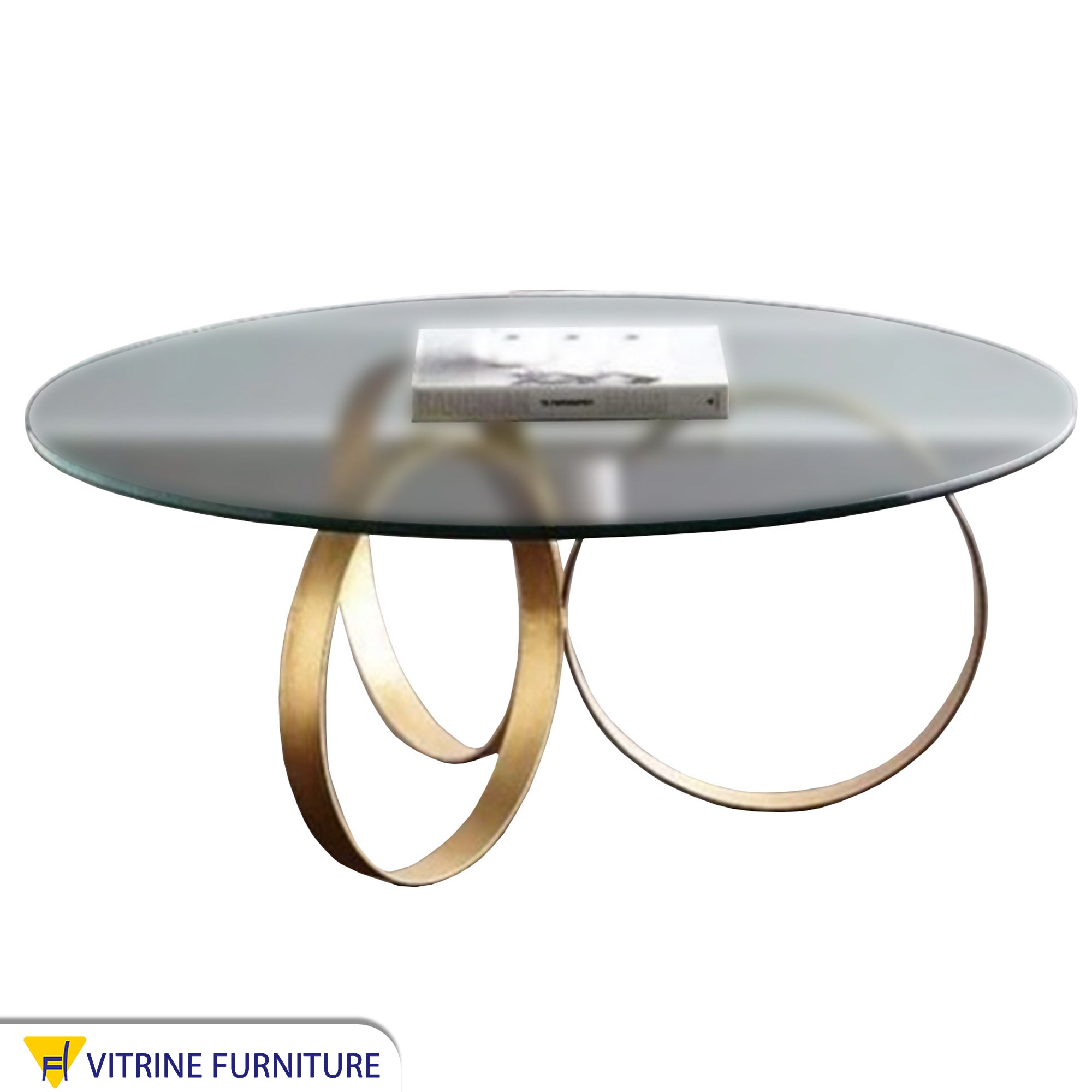 Circular coffee table with a modern design