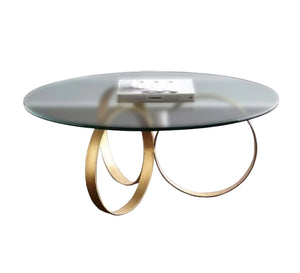 Circular coffee table with a modern design