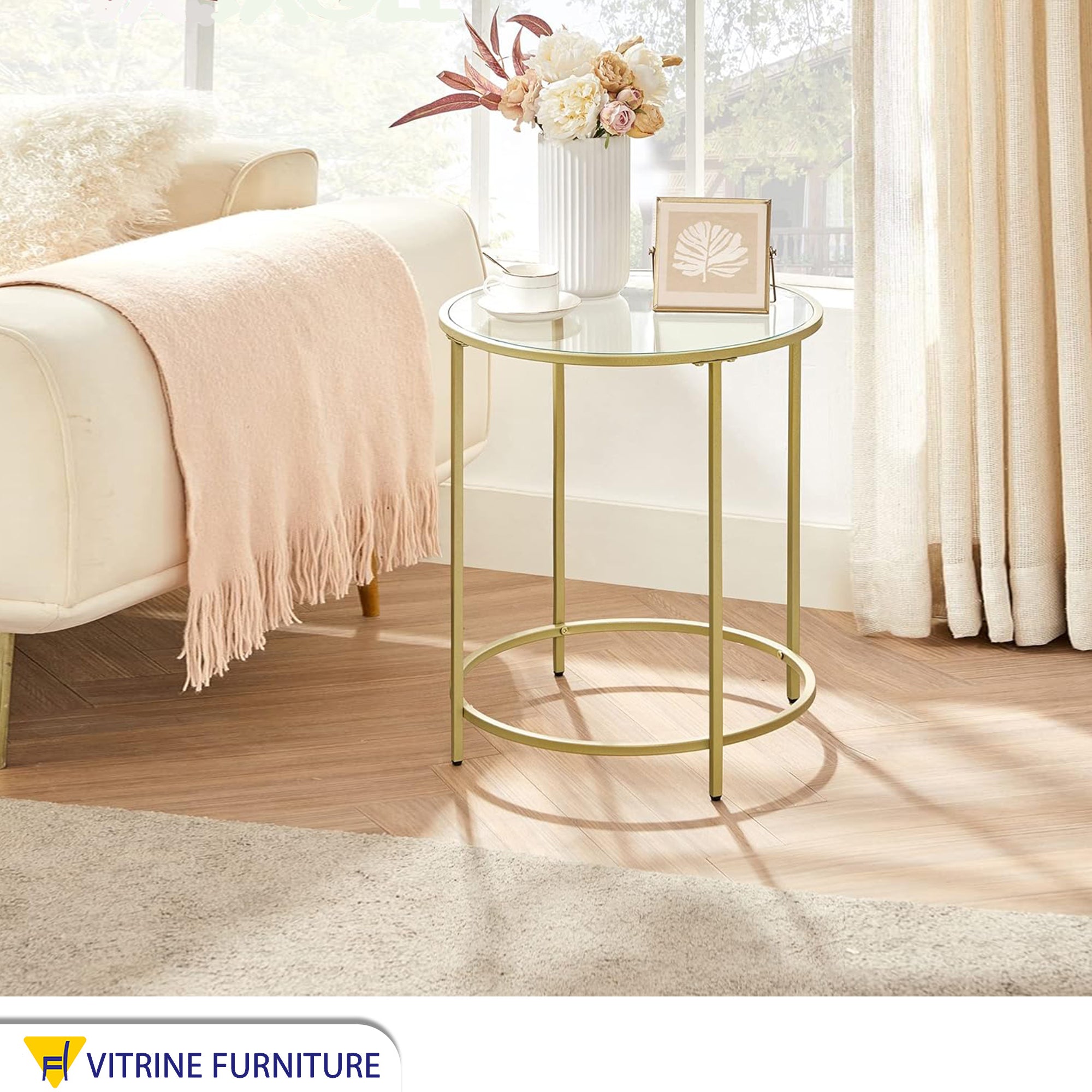 Side table with a circular structure