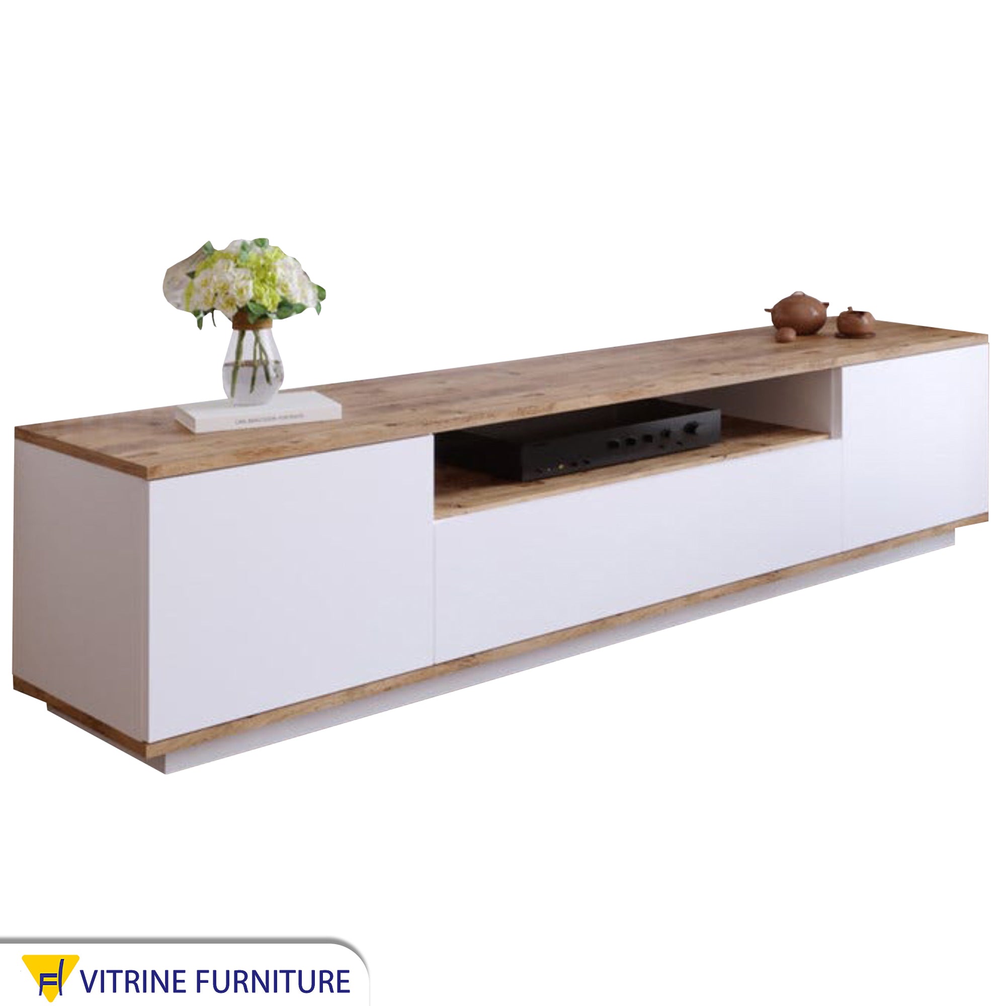 TV unit with flip cover assembly