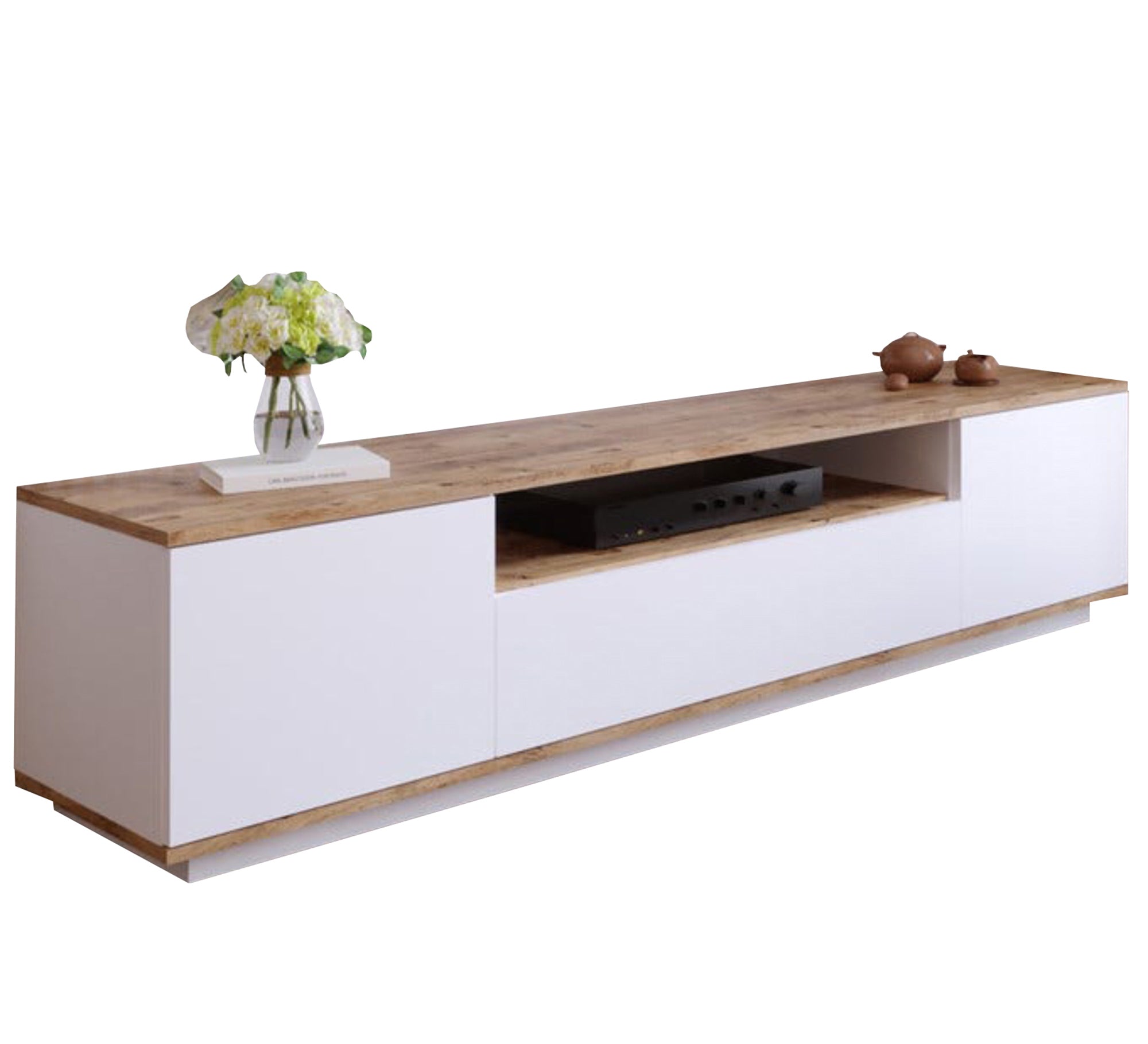 TV unit with flip cover assembly