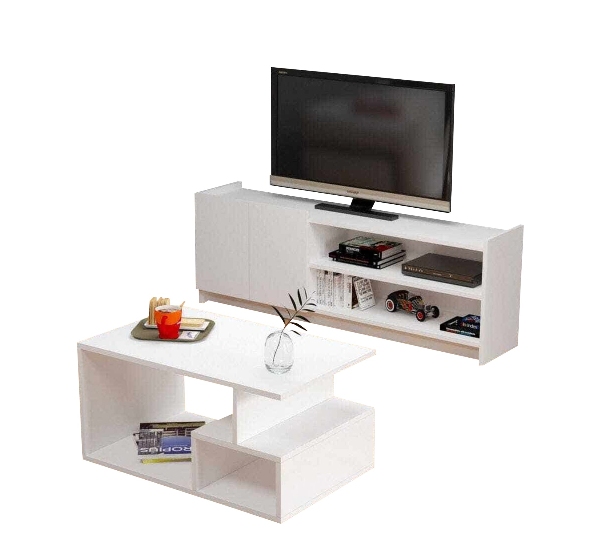 TV library with table