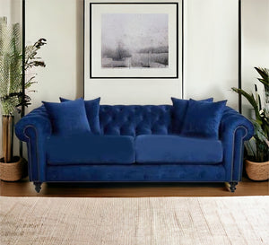 Navy blue sofa