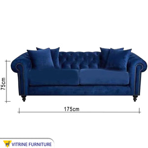 Navy blue sofa
