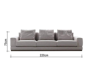 A sofa with three sections