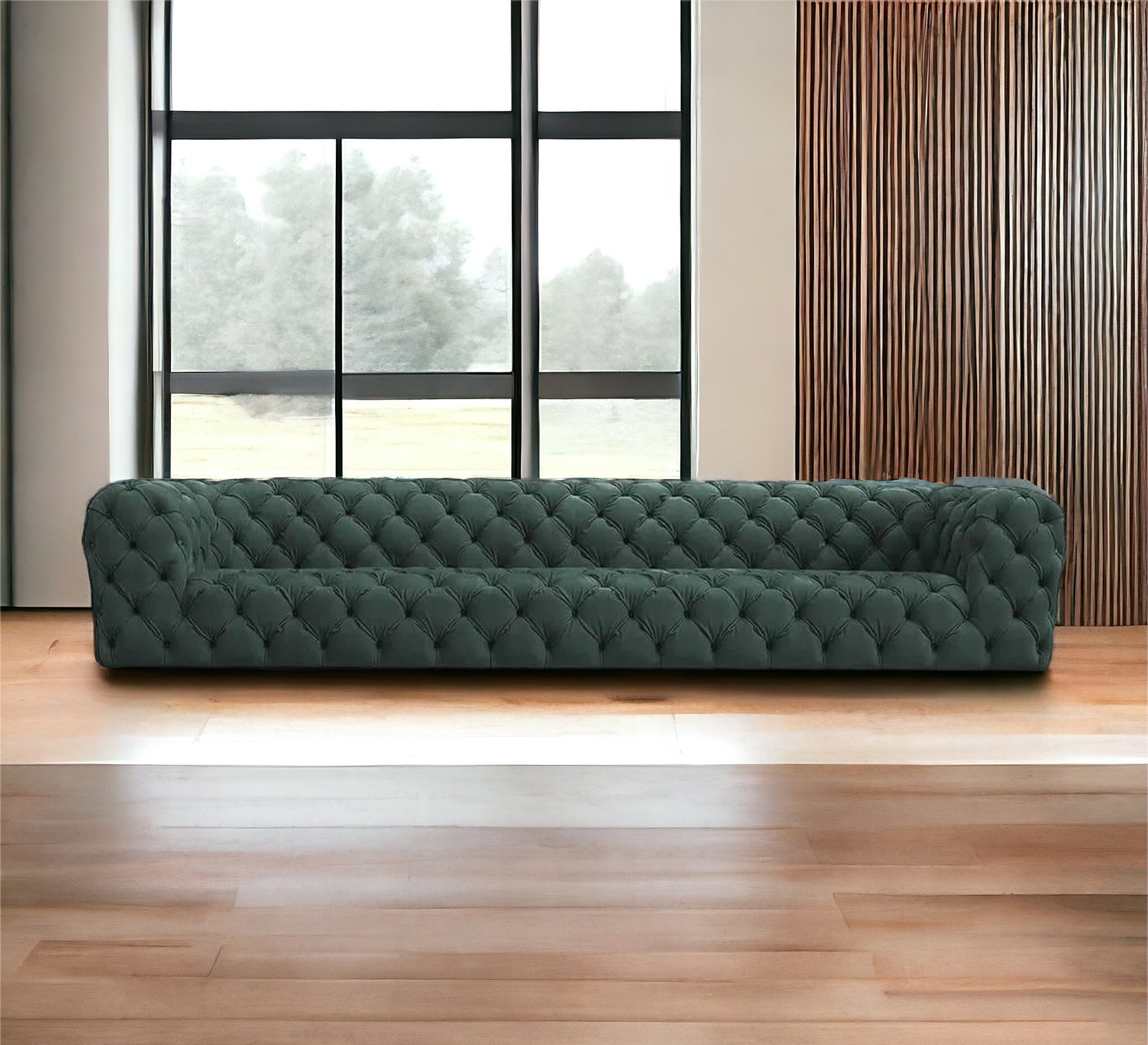 Olive green sofa