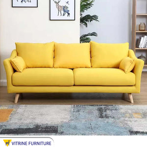 Lemon yellow sofa